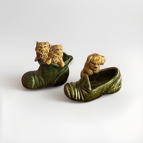 Sylvac dog cat shoe plant - cat,