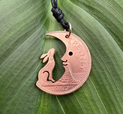 Hare the moon pendant - hare,
