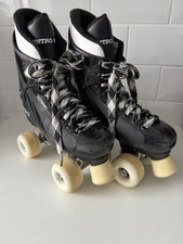 Ventro Pro Turbo Quad Roller Skates UK 1-2 Black White Rollerskates