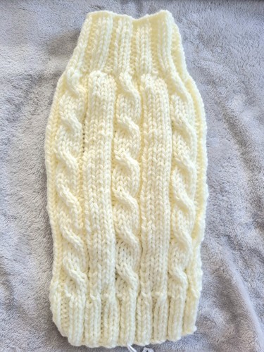 Long hand knitted dog - long,