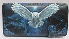 Nemesis Now Anne Stokes Snowy Owl Embossed Purse Goth Alternative Mystic Fashion