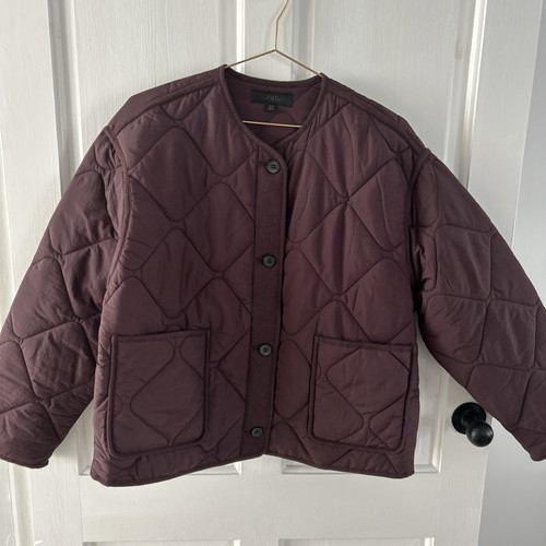 Zara burgundy padded jacket - zara,