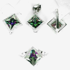 Silver Mystic Topaz Earrings