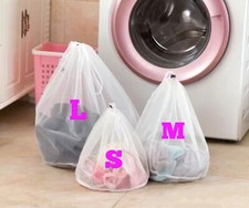 Washing Machine Mesh Net Bags Laundry Bag Small Medium Large S M L Reusable UK