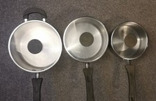 PRESTIGE Durable Stainless Steel QQQ18T 3 Pan Set 1.4l 2.8l 3.8l With Lids