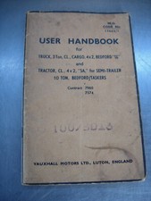 1953 Military BEDFORD Drivers User Handbook Model SL 3 Ton 4 x 2 Truck