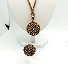 Vintage 70's Vanda Opening Perfume/Poison Locket & Matching Adjustable Ring Set