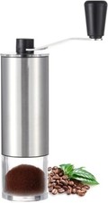 LHS Manual Coffee Grinder - Stainless Steel - NEW