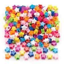 Star Pony Beads 50x Mixed Colours 10mmx5mm Jewellery Making Kids Crafts