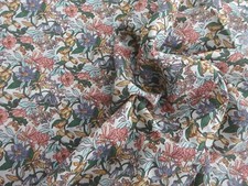 Vintage Cotton Lawn Dress Making Fabric Liberty Floral on White 40" L x 44"W