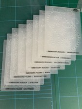 Craft Concepts 11 X 15 Cm Embossing Folder Bundle. 8 Folders.  See Images