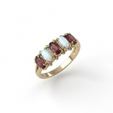 Opal and Garnet 9ct Yellow