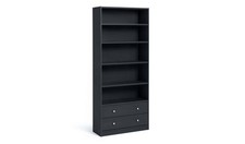 Maine 2 Drawer Bookcase Black