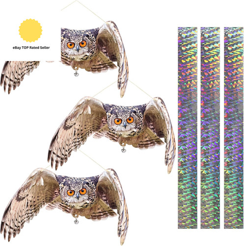 Hanging owl decoy bird scarer - owl,
