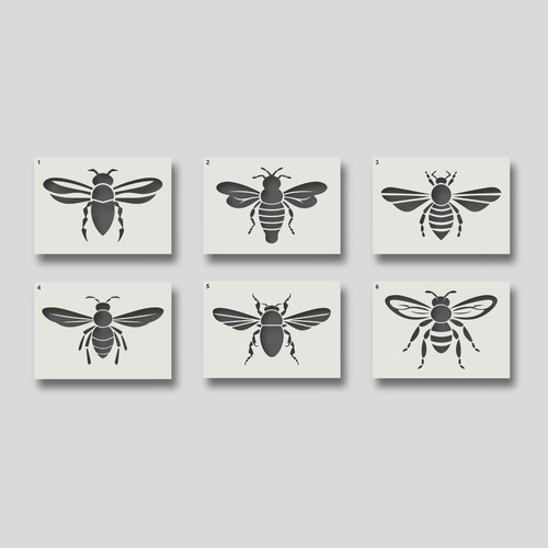 Bee stencils reusable - bee,