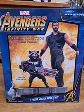 Diamond Select Thor & Rocket Raccoon Statue Marvel Avengers Infinity War - 30cm