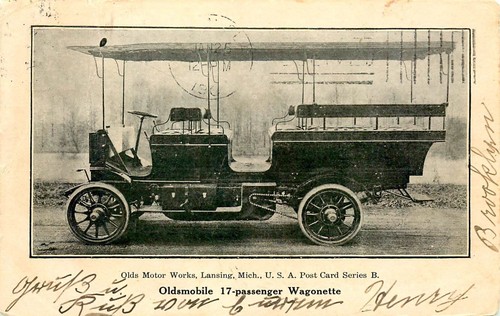 Antique bus oldsmobile - bus,,