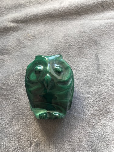 Malachite owl talisman small - owl,