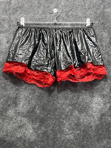 Black pvc frilly french - frilly,