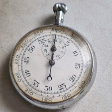 Vintage Metal Swiss made Stopwatch Working 