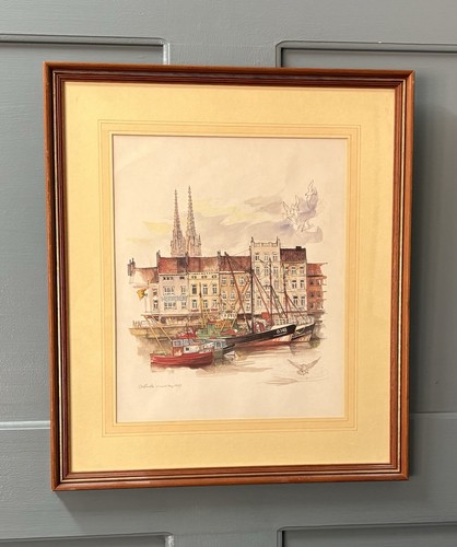 Vintage framed print - framed,