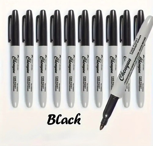 10x black permanent - black, marker