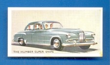 MODERN BRITISH CARS.No.10.HUMBER SUPER SNIPE.CARD ISSUED BY RSPA IN 1954