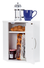 **Clearance**  Bread Bin Upright, Kitchen Corner Cabinet, White