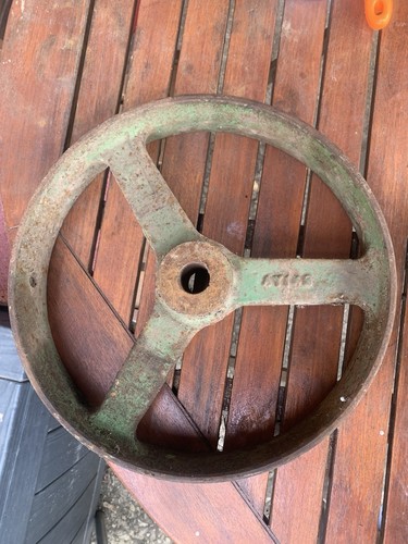 Vintage farm cast iron belt - farm,
