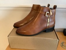 DUNE Tan Chesea Ankle Boots Zip Up PEPI Leather (UK 8 EU41 ) **NEW £189