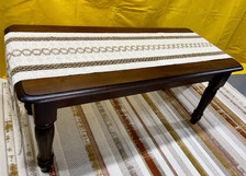 Restored Solid Wood Pine  Coffee Table – Two-Tone Walnut Finish 