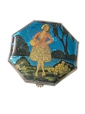 Gwenda Foil Backed Powder Compact circa 1930