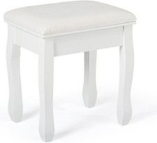 White Baroque Vanity Stool