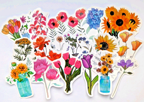 Flower stickers 20x - flower,
