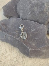 Clip On Dangle Charm footprint Memory Locket, Bracelet, Keyring, purse, bag, key