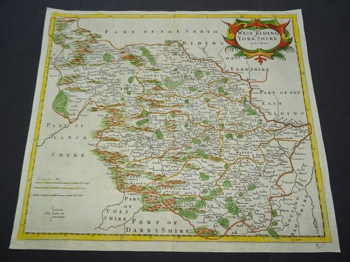 Antique map the west riding - west,