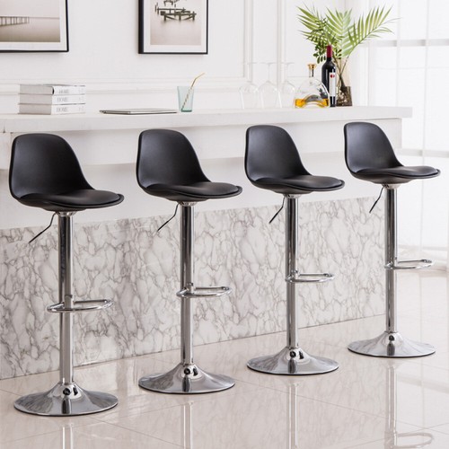 2pcs faux leather bar stools - faux,