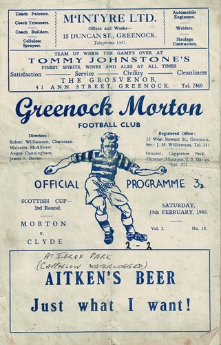 Rare greenock morton clyde - greenock,