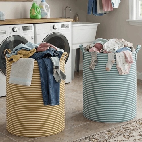 Laundry basket folding - basket, bin