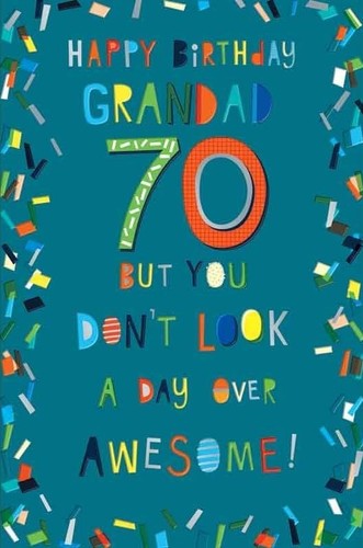 Grandad 70th birthday - 70th,