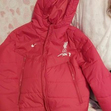 Nike X Liverpool Football Club LFC Strike Puffer Down Jacket Coat Red, size S