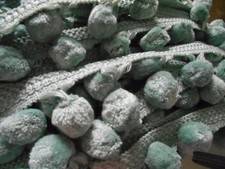 Pom Pom Trim. Duck Egg Blue