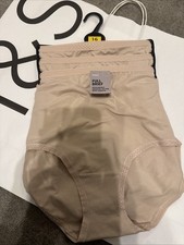 M&S COLLECTION 3 Pack Cotton Rich Full Briefs Beige Size 16 BNWT Marks & Spencer