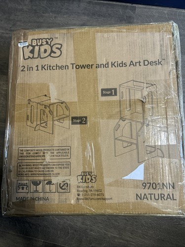 Wooden learning tower - 2-in-1,