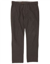 WHITE STUFF Mens Straight Suit Trousers W34 L33 Grey Pinstripe Cotton BA04