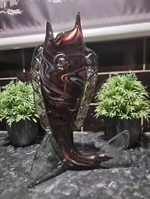 Retro Murano Glass Fish Vase