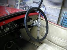 FOR MORRIS 8 series 1 BLACK TOP QUALITY REAL LEATHER STEERING WHEEL COVER 35-48