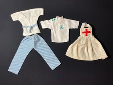 Mixed set nurse hospital medic doctor uniform scrubs fit 12" fashion doll