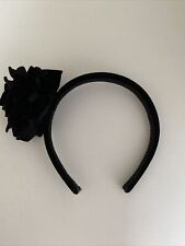 Black Velvet Corsage Flower Fascinator Hairband Wedding Royal Ascot