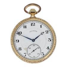 Illinois Watch Co. gold plated lever pocket watch, serial no. 3934788 #A12
